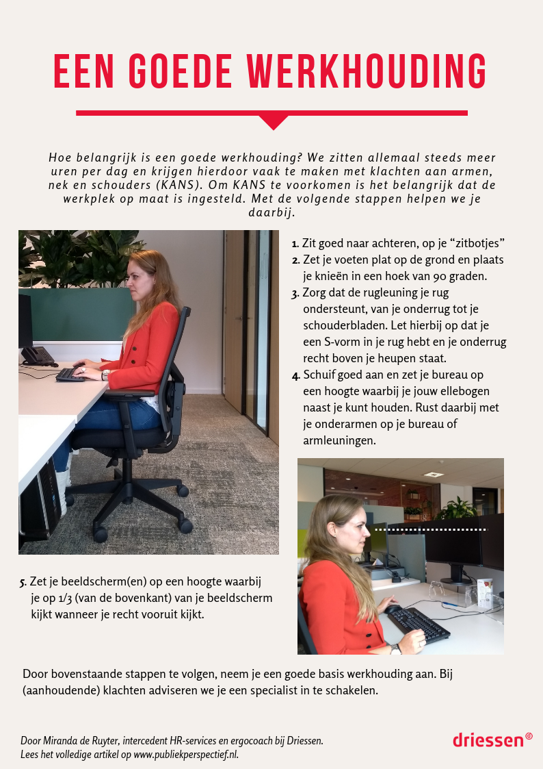 Infographic 'Een Goede Werkhouding'